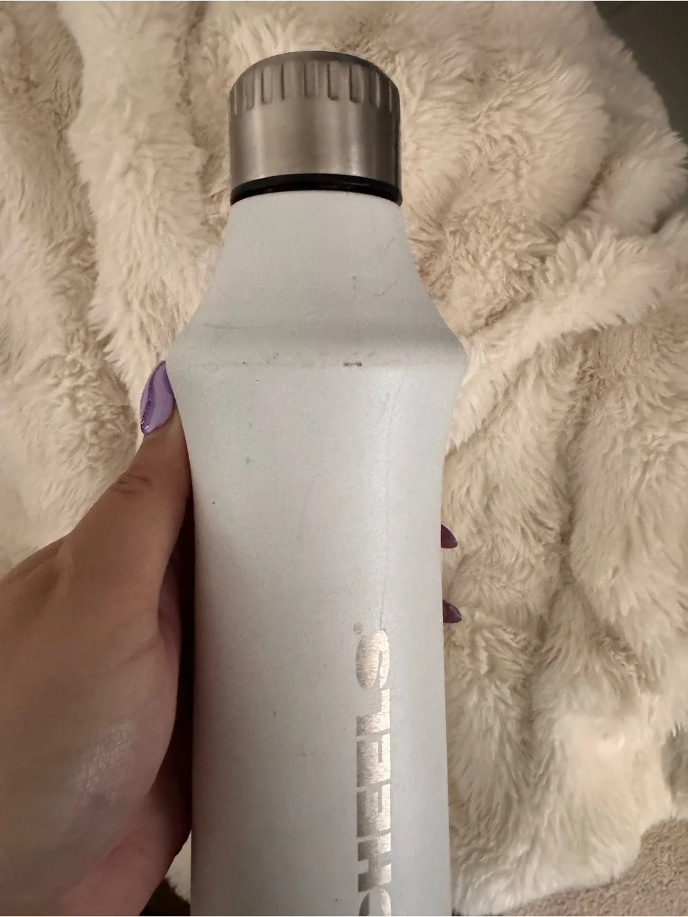SCHEELS White Insulated Water Bottle with Stainless Cap